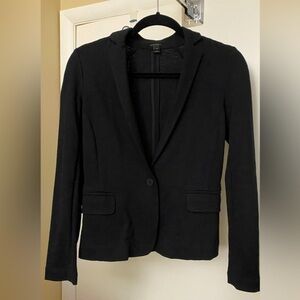 J. Crew XS Black Blazer Style Cotton Jacket Cardigan